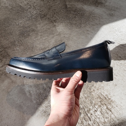 WH ダブルエイチ コインローファー 新色ネイビー入荷 WH販売店