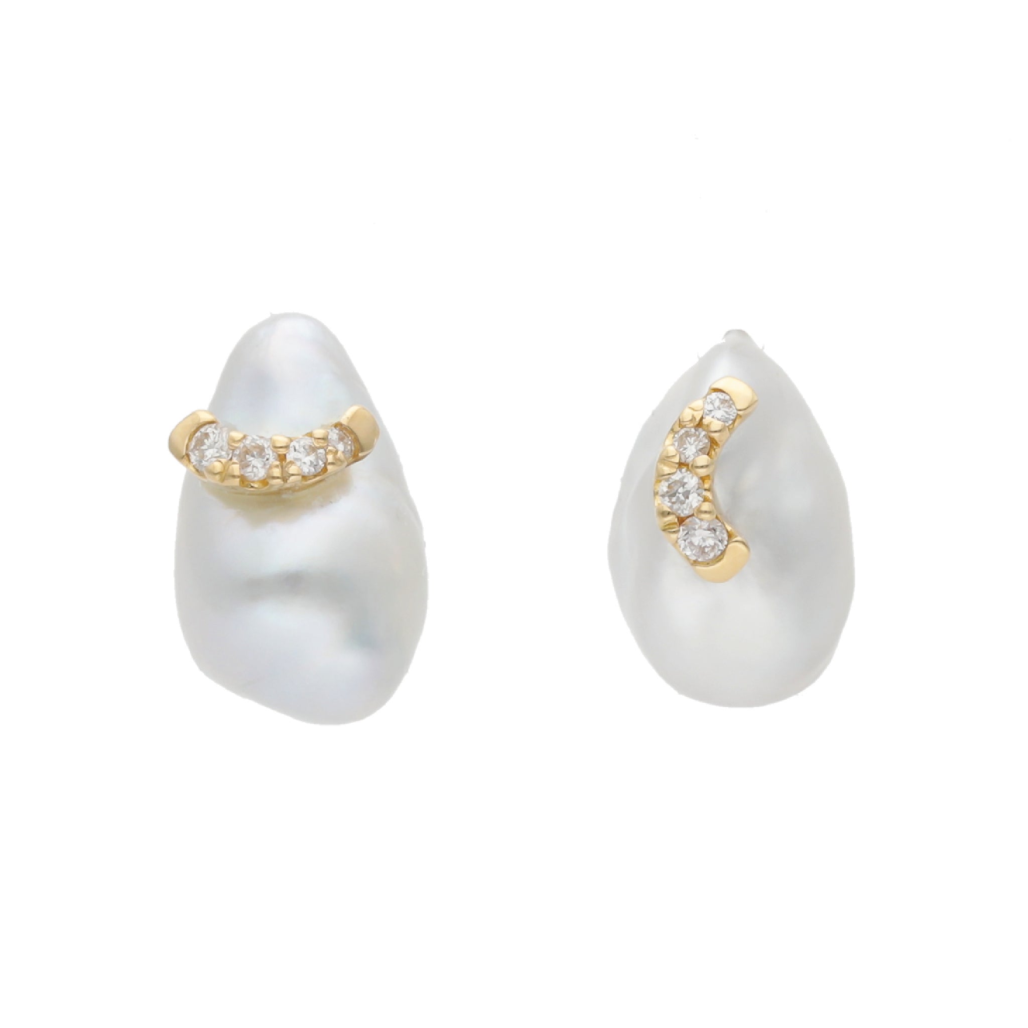 Glittering】ケシパールピアス [K18]