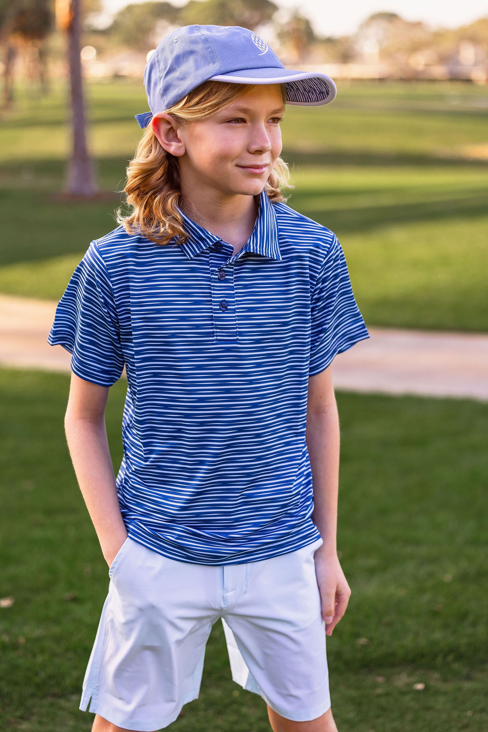 Walker Boys Polo - Sonoma Stripe Twilight – TurtlesAndTees