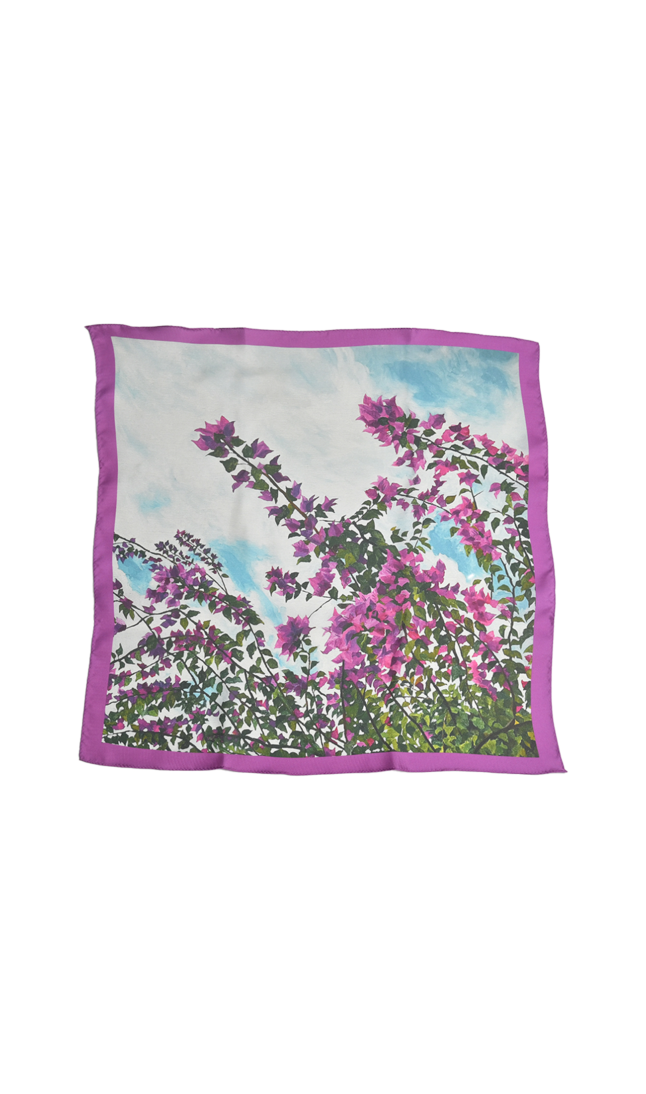 NUNUシルクスカーフ | Bougainvillea purple