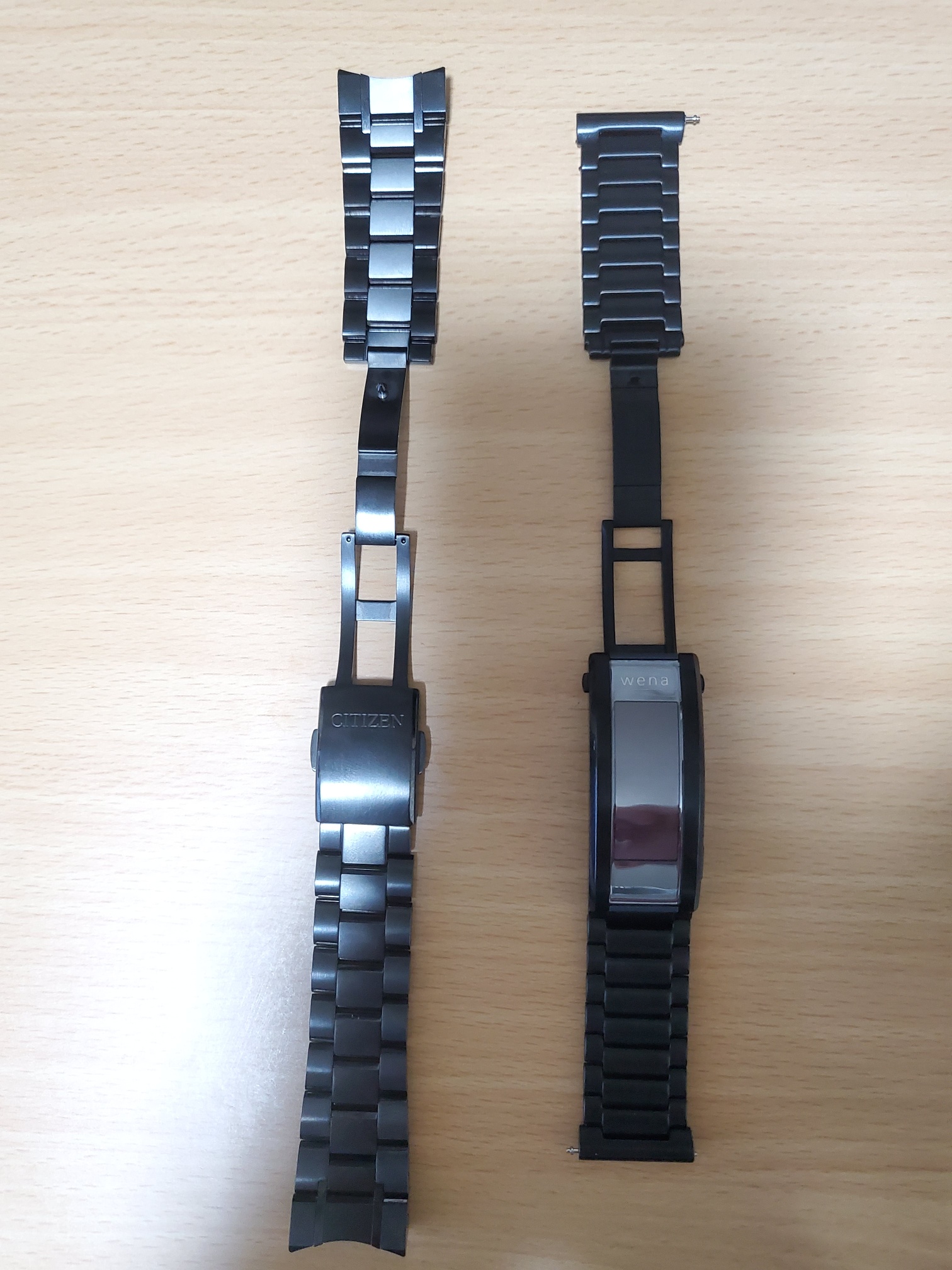 シチズン ATTESA エコ・ドライブ ベルトバックル部 ソニーwena3交換