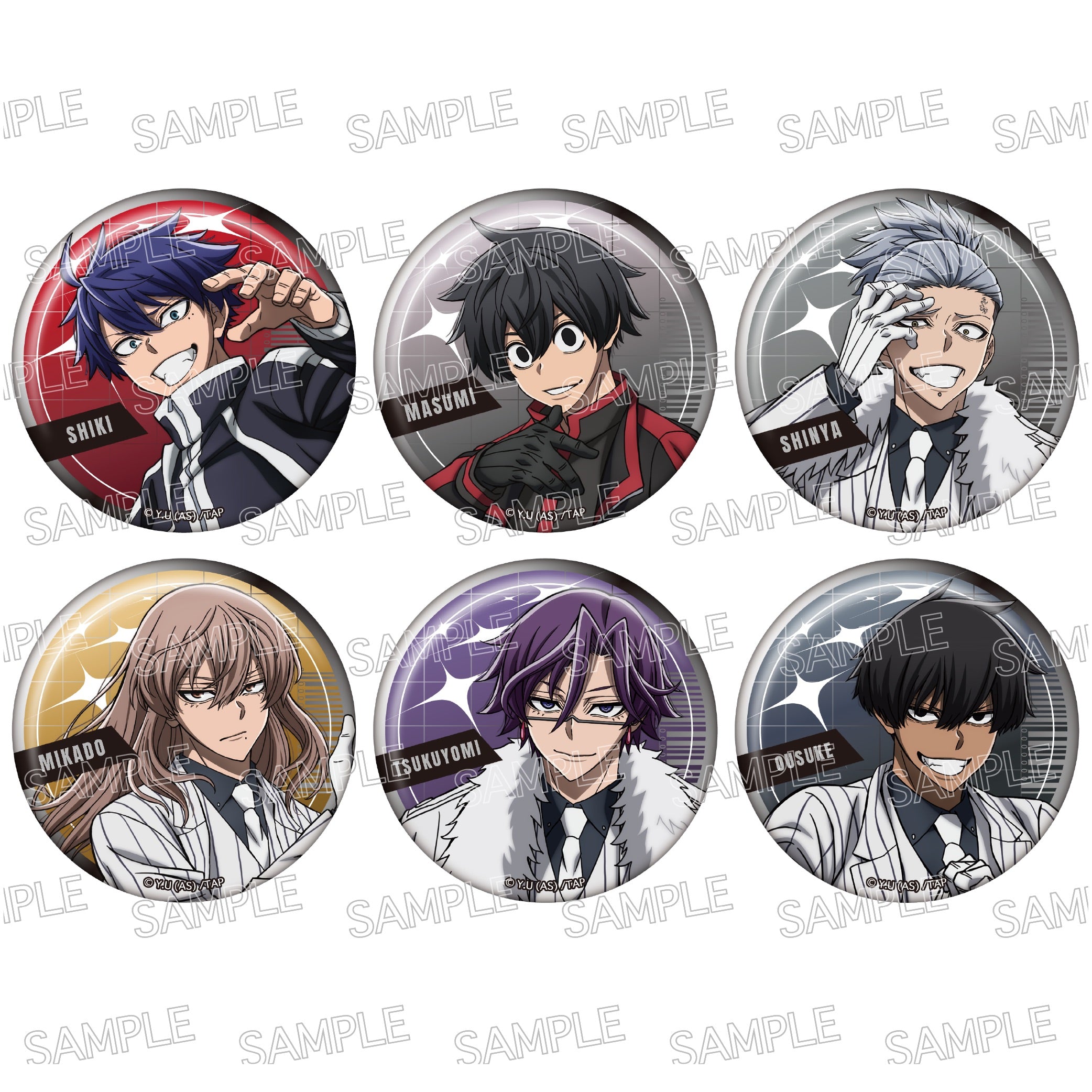 メタル缶バッジ Vol.2 BOX（6個入）｜TVアニメ『桃源暗鬼』公式