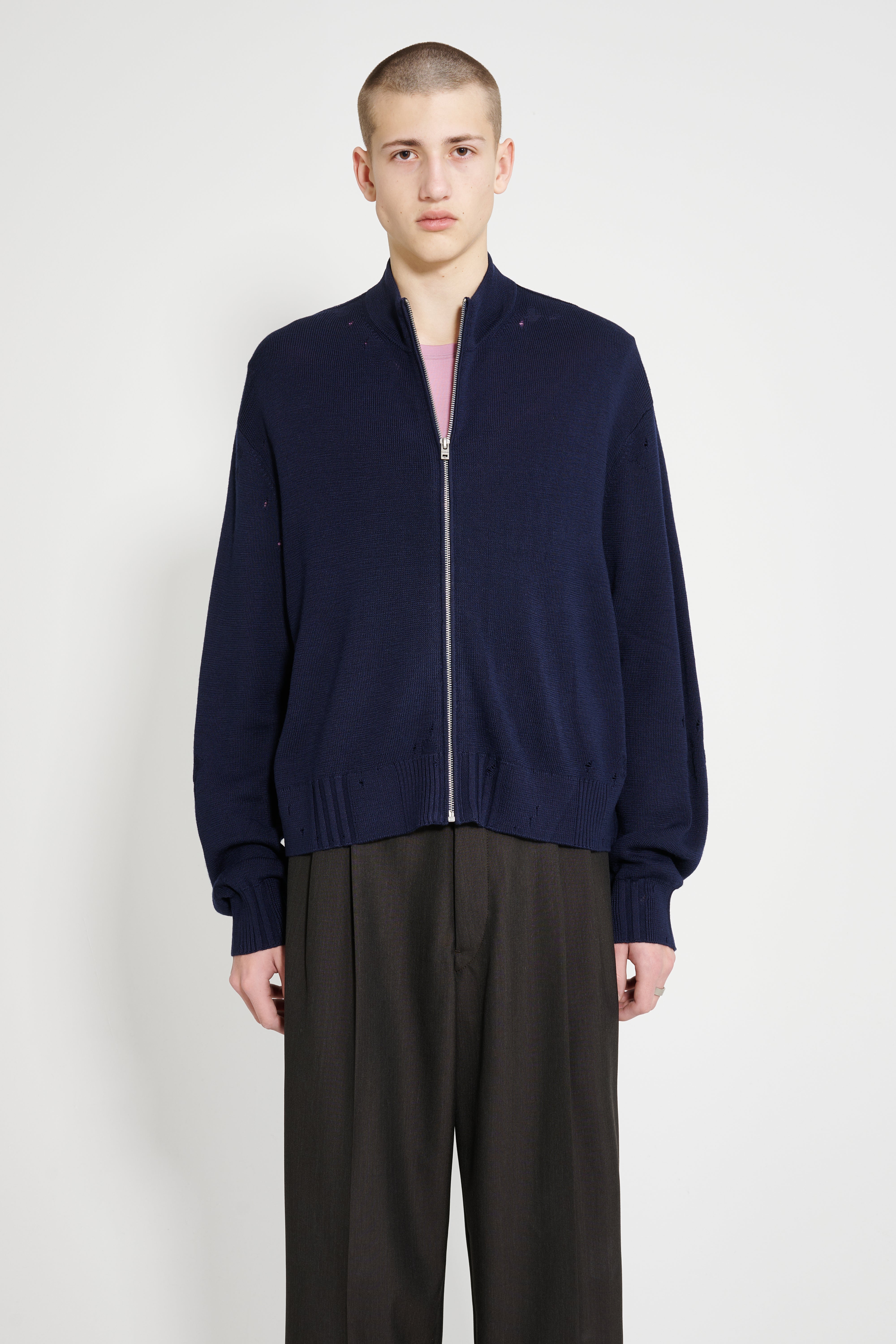 Acne Studios Zip Cardigan Navy – Très Bien