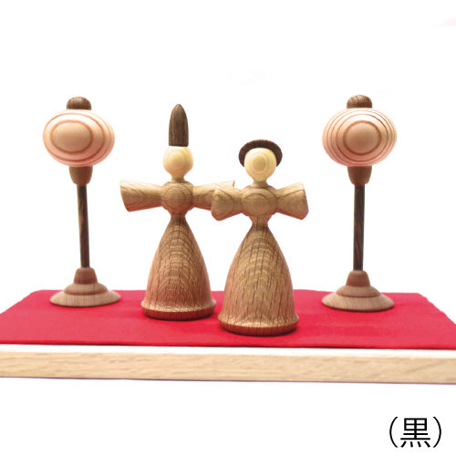 ろくろ細工の三浦木地 ：雛人形】立ちひなセット 三浦木地（日本