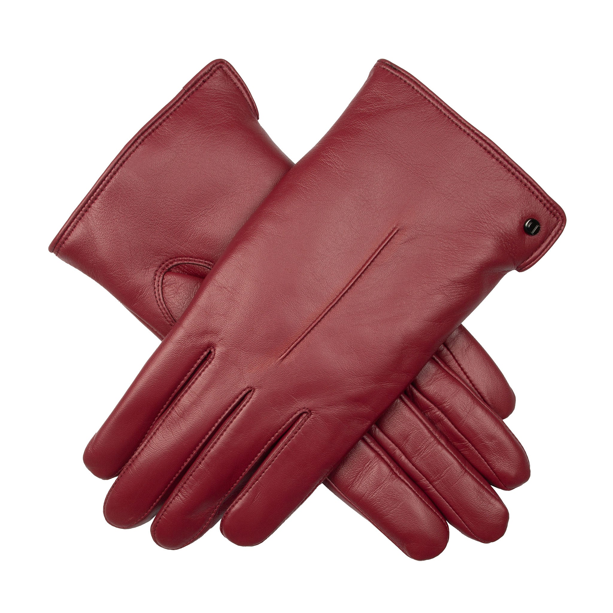 Women's Touchscreen Single-Point Faux Fur-Lined Leather Gloves | Dents