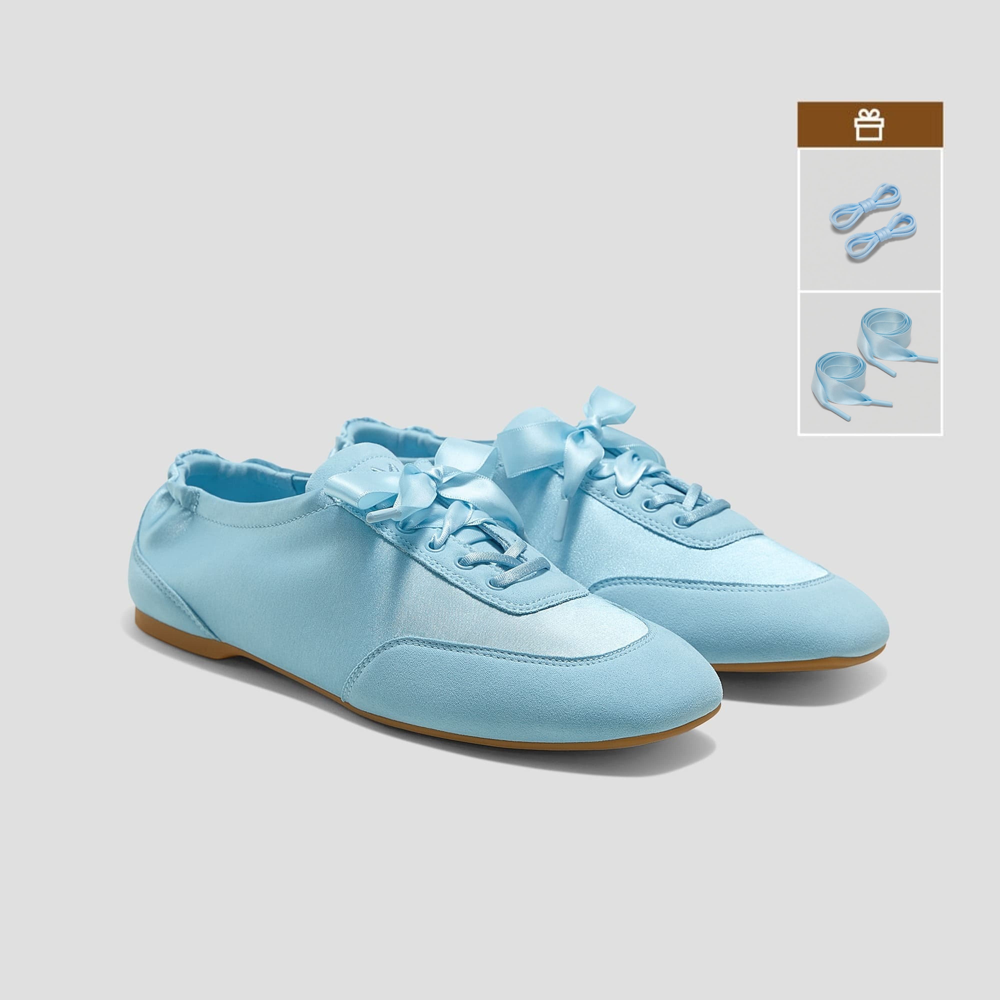 Cristina] レースアップ サテン スニーカーリーナ – VIVAIA JAPAN