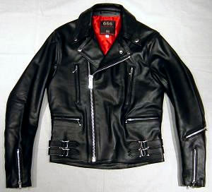 666 レザージャケット ライダースジャケット サイドベルト クラッシュ