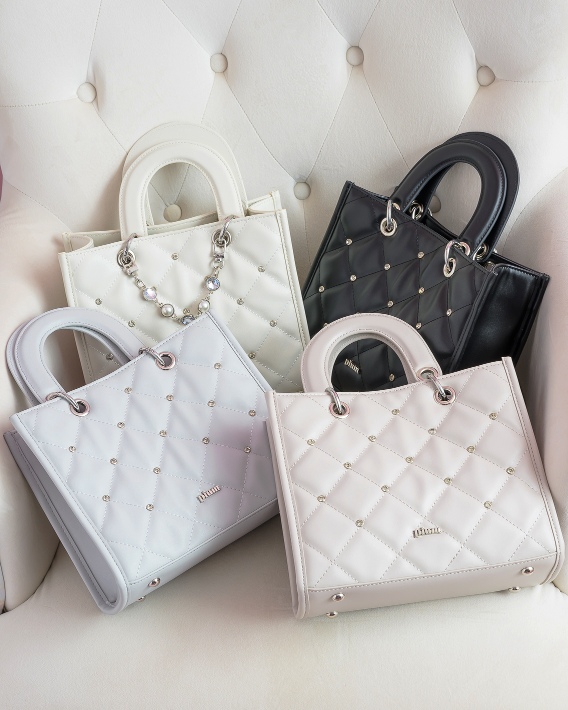 ビジューキルティングミニトートバッグ – pium