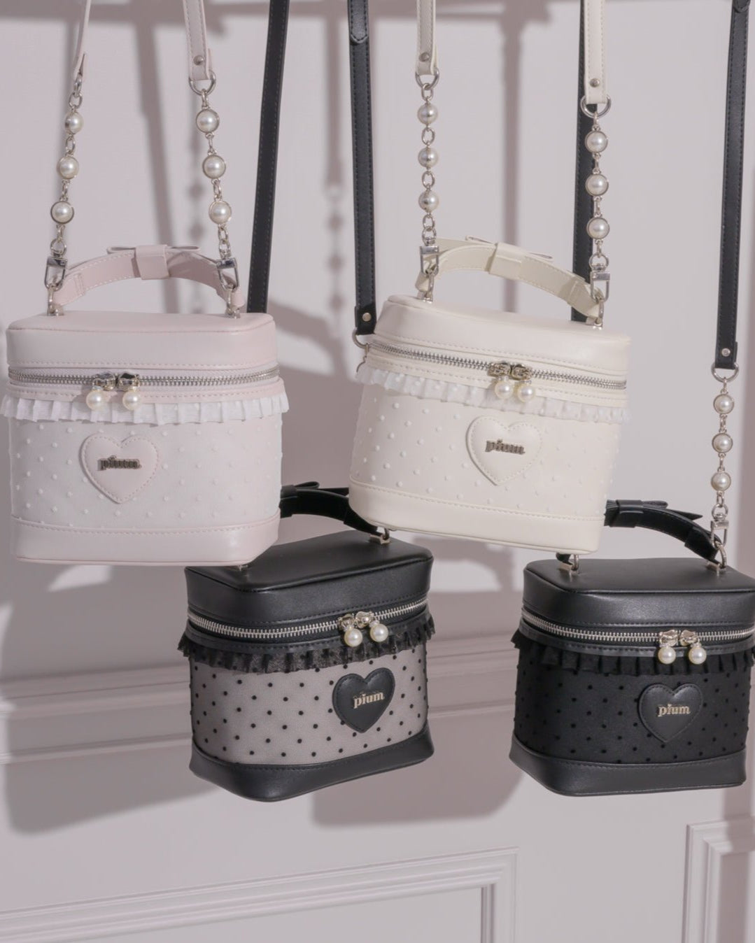 piumハートドットチュールバニティ