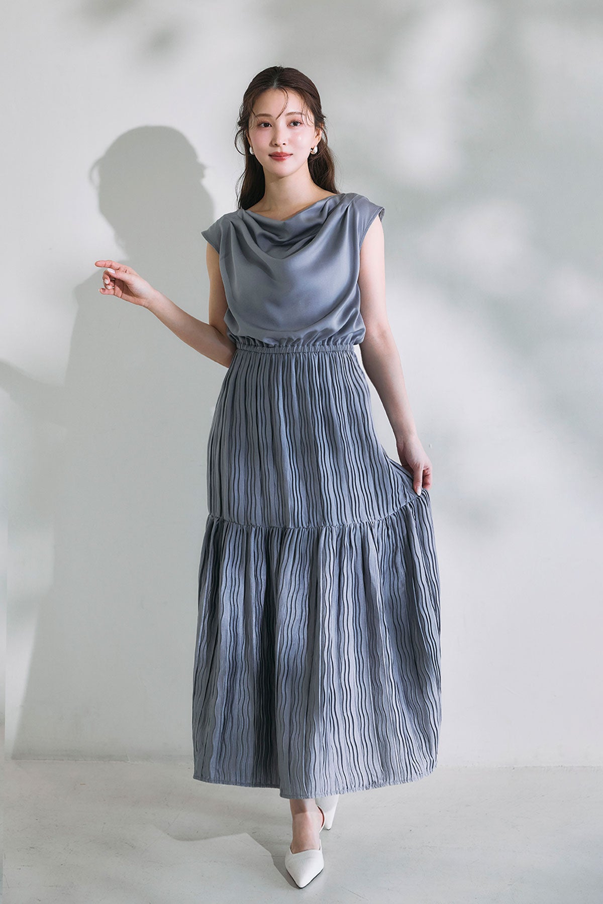 ワッシャープリーツドレープイージードレス – poláura OFFICIAL ONLINE