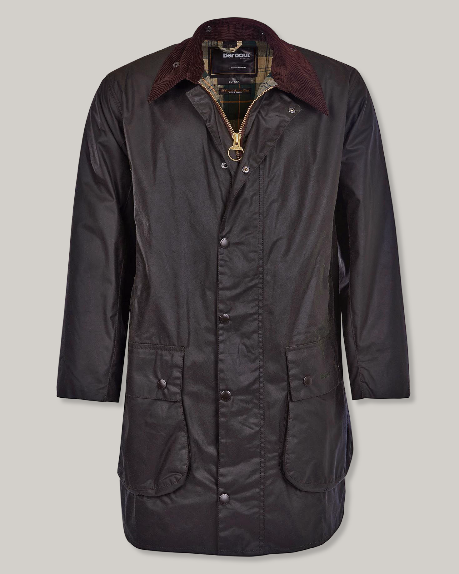 BARBOUR BORDER WAX JACKET - SAGE – Pickings and Parry