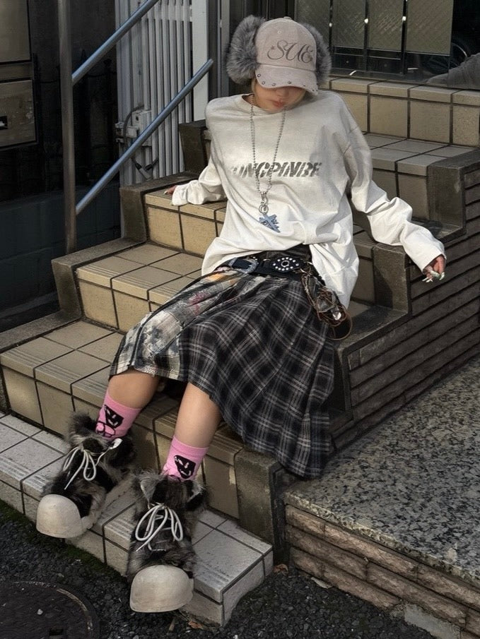 Never mind the XU】washed long sleeve / 【ネバーマインドザエックス