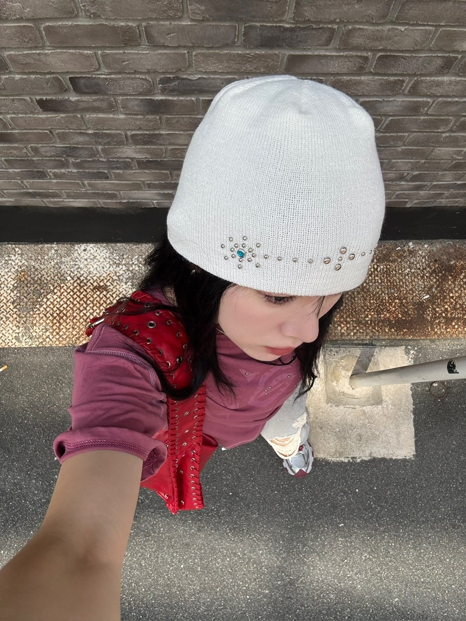 受注制【Chikashitsu +】multi studs beanie (3color