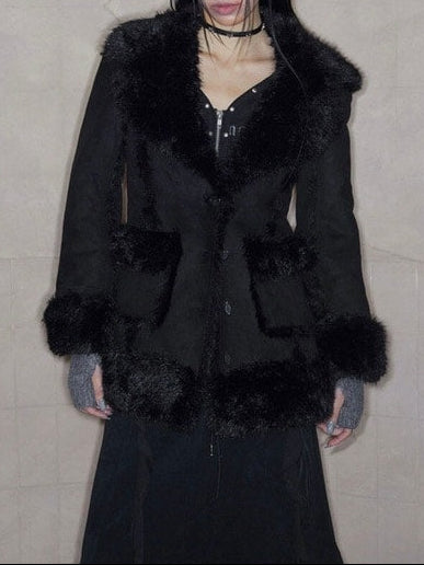 NOT KNOWING】HOURGLASS MOUTON FUR COAT / 【ノットノーイング