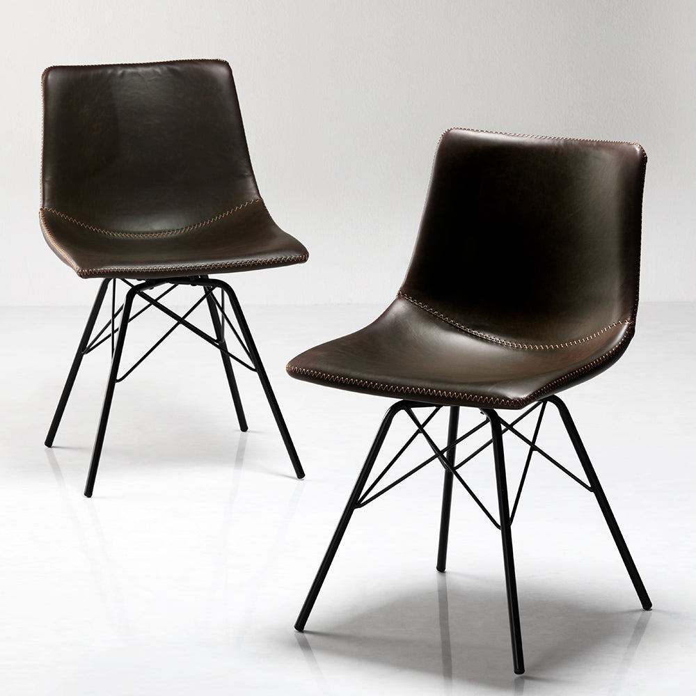 レザーダイニングチェア 単品（2脚組）/異素材MIXチェア – RASIK