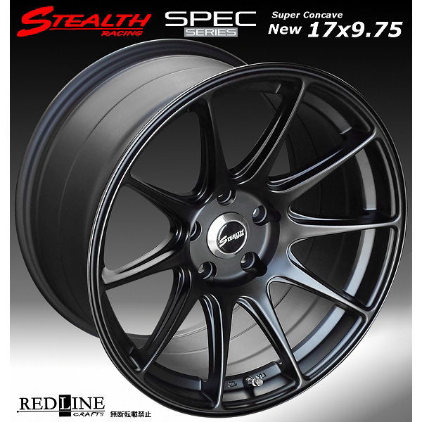 □ STEALTH Racing SPEC-01 □ 17X9.75J+25 PCD114.3 ホイール4本