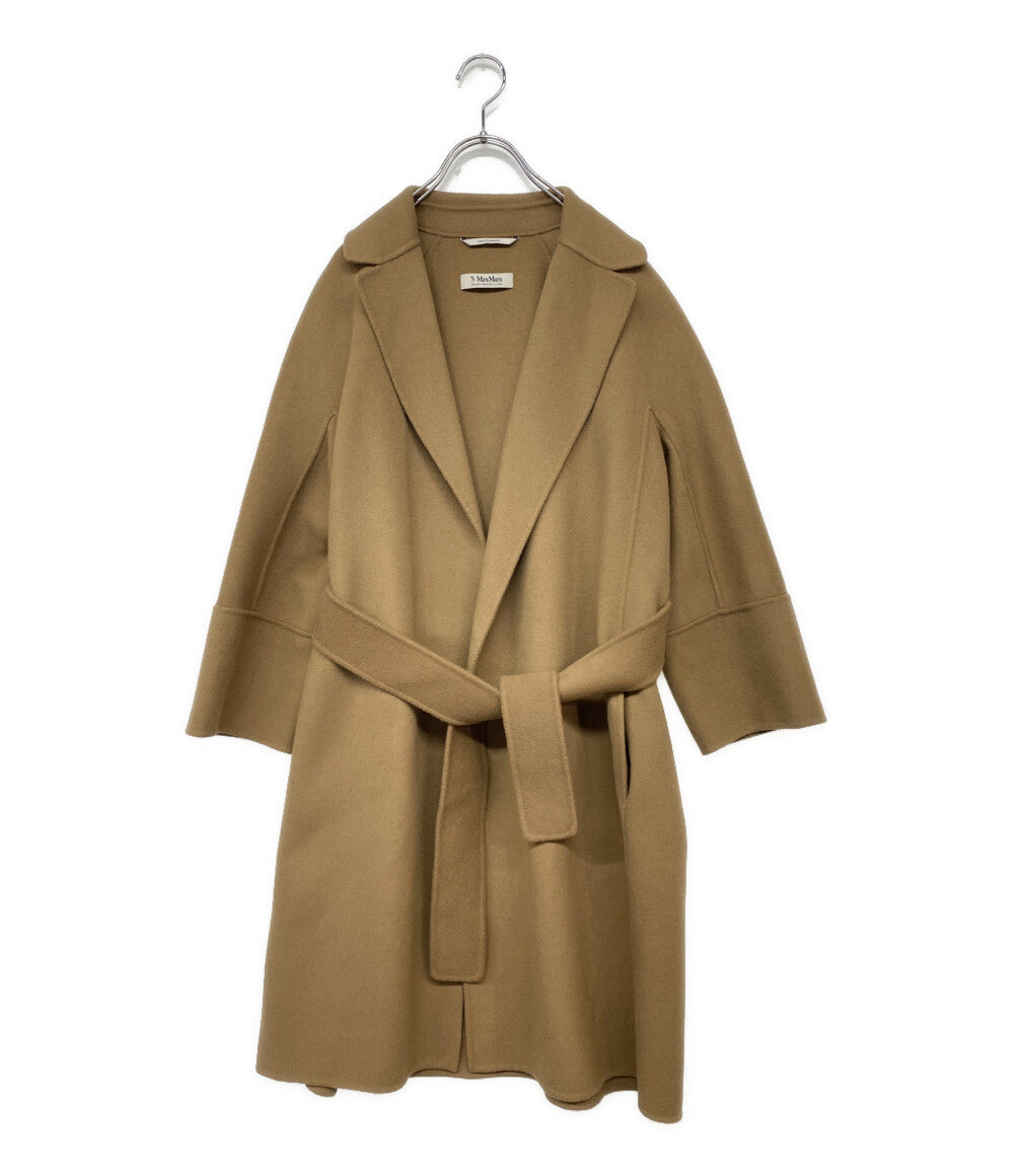 S Max Mara エス マックスマーラ コート キャメル ベルト付き ウール