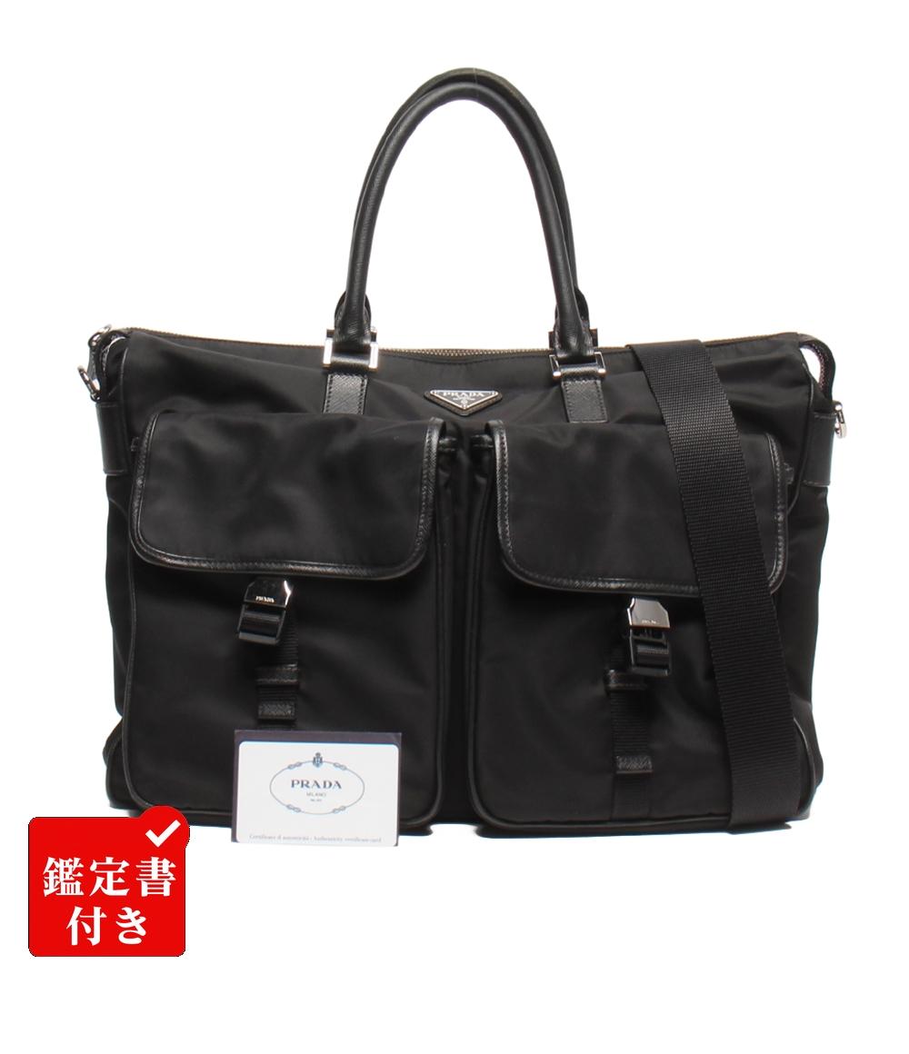 プラダ 2wayブリーフケース ビジネスバッグ ショルダーバッグ 斜め掛け