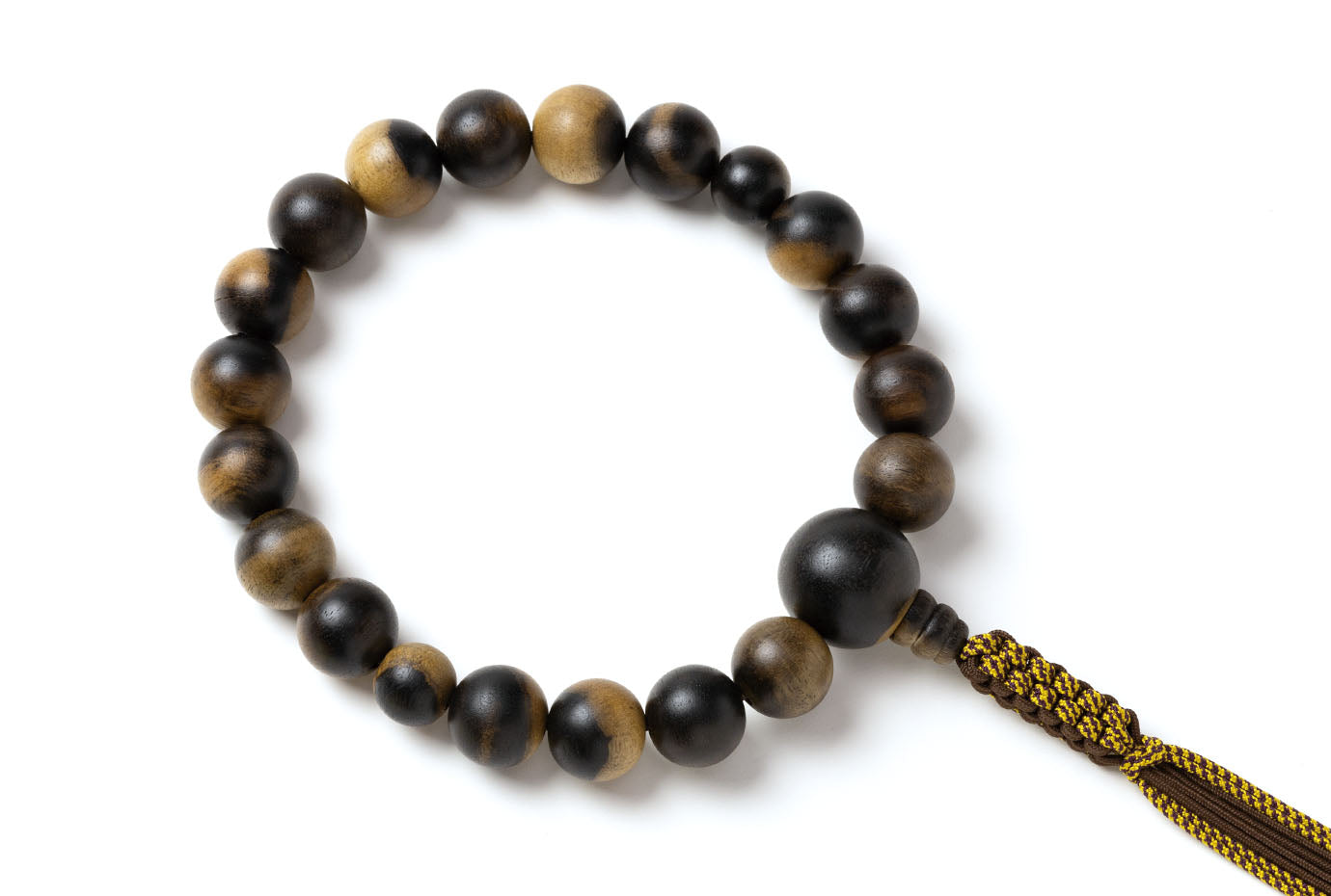 黒柿16ミリ18玉単念珠共仕立 – 京念珠ぜにや