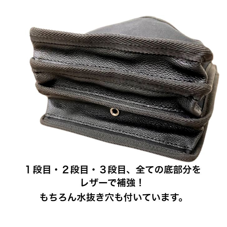 鳶壱ブランド帆布製腰袋 帆布腰袋ネクスト3段式 Nxt-3 ｜布製 工具腰