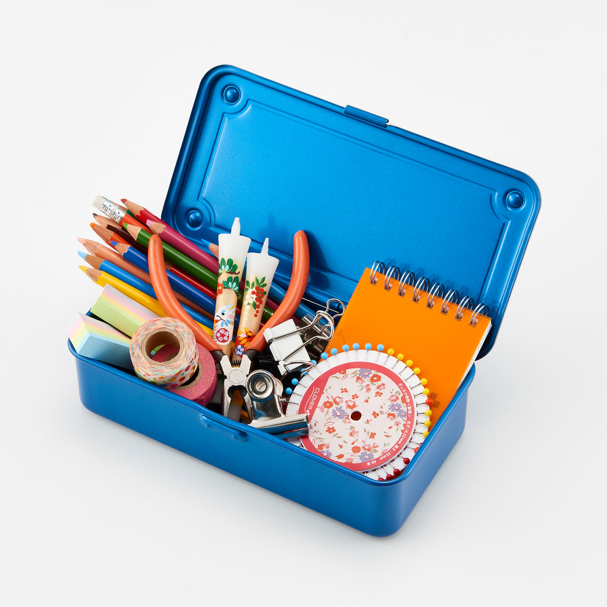 生産終了・在庫限り】トランク型工具箱 T-190 AH（浅縹） | 東洋