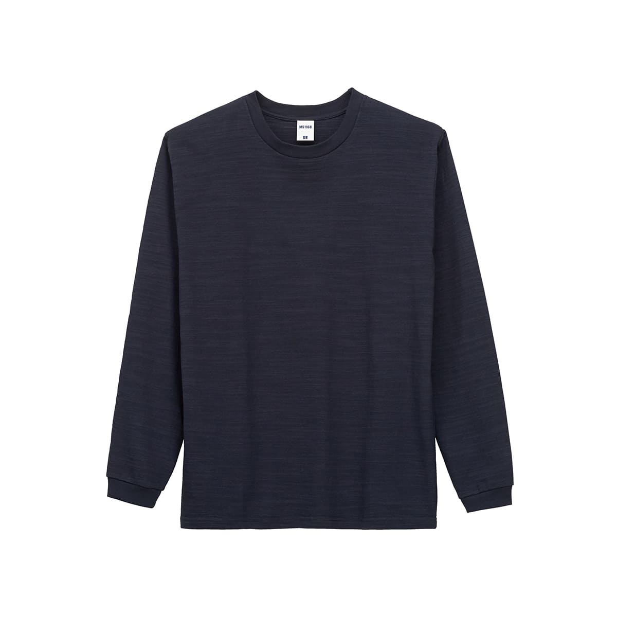 スラブ長袖Tシャツ | メンズ | 1枚 | MS1168 | ネイビー – Tshirt.st