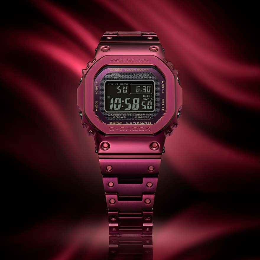 G-SHOCK、フルメタルコレクションを深みのあるボルドーカラーの「GMW