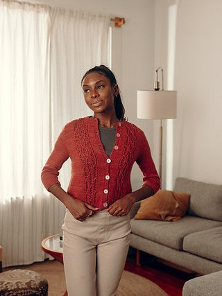 Licorice Lace Cardigan by Julia Farwell-Clay – Wool and Company