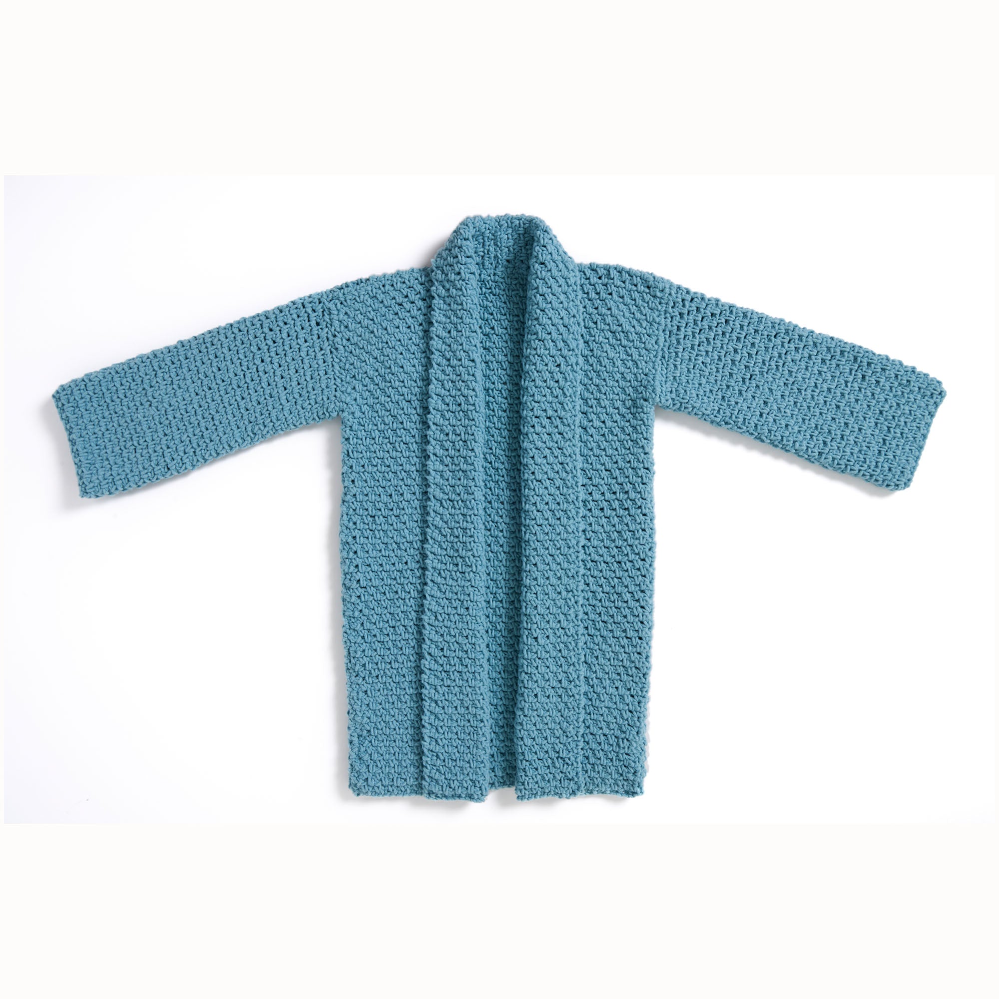 Free Easy Bernat Crochet Moss-Stitch Car Coat Pattern | Yarnspirations