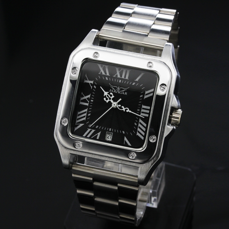 機械式モデル】スクエアケース・自動巻きメンズウォッチ・メンズ腕時計