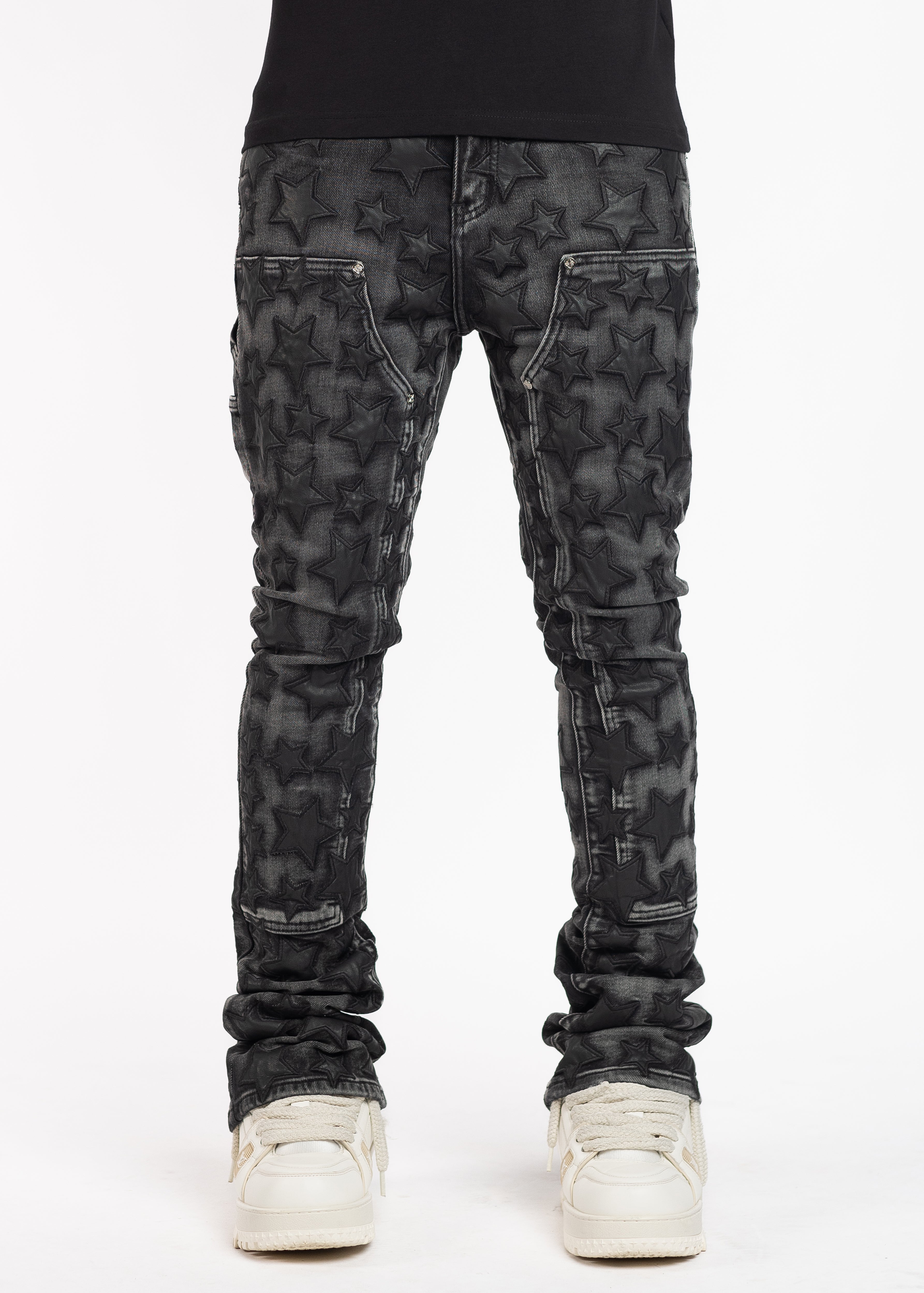 Obsidian Black Stars Denim – GUAPI CLOTHING FZ-LLC
