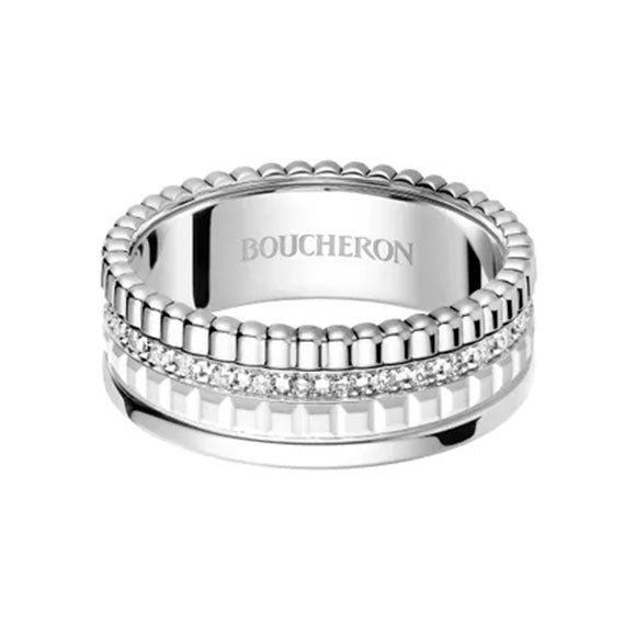 キャトル ダブルホワイト ダイヤモンド リング スモール