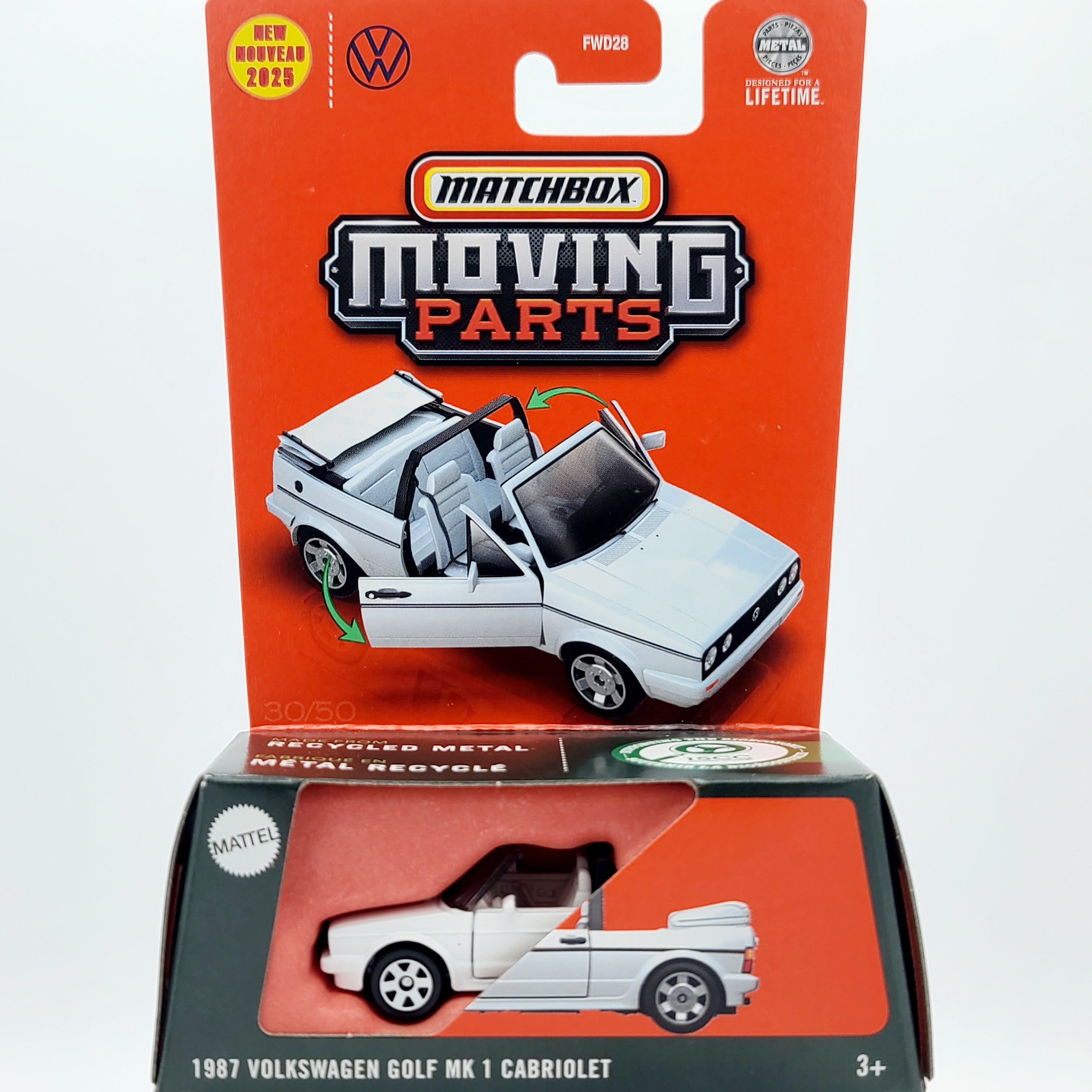 Matchbox '87 Volkswagen Golf MK 1 Cabriolet (2025 Moving Parts Mix 5 E