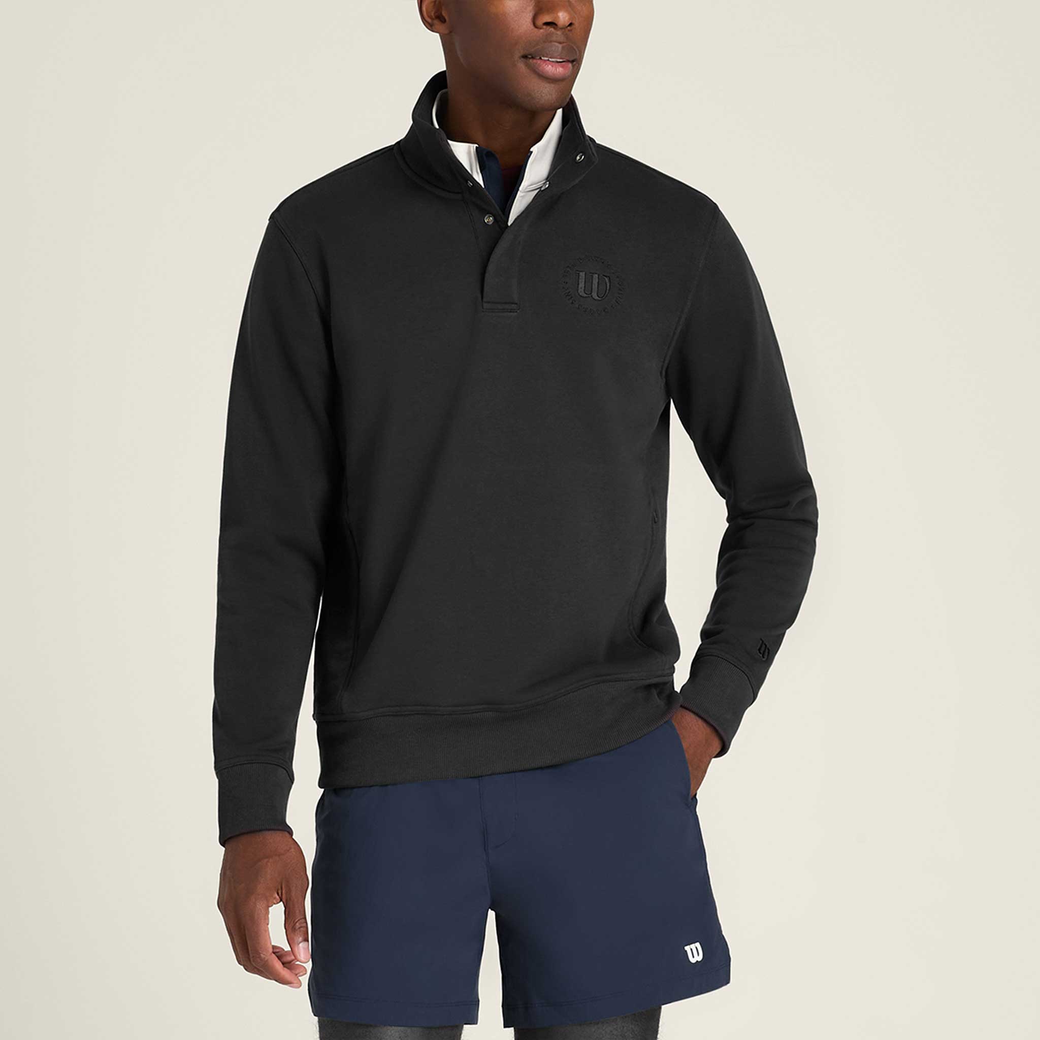 Wilson Tennis Club 1/2 Zip Mock Sweatshirt Men's – Holabird Sports