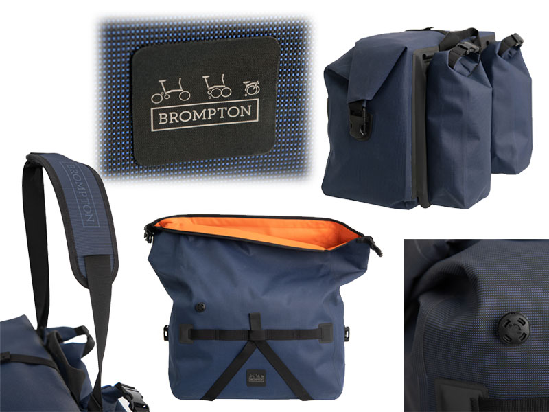CYCLETECH-IKD : BROMPTON Roll Top Waterproof Bag 25L Navy
