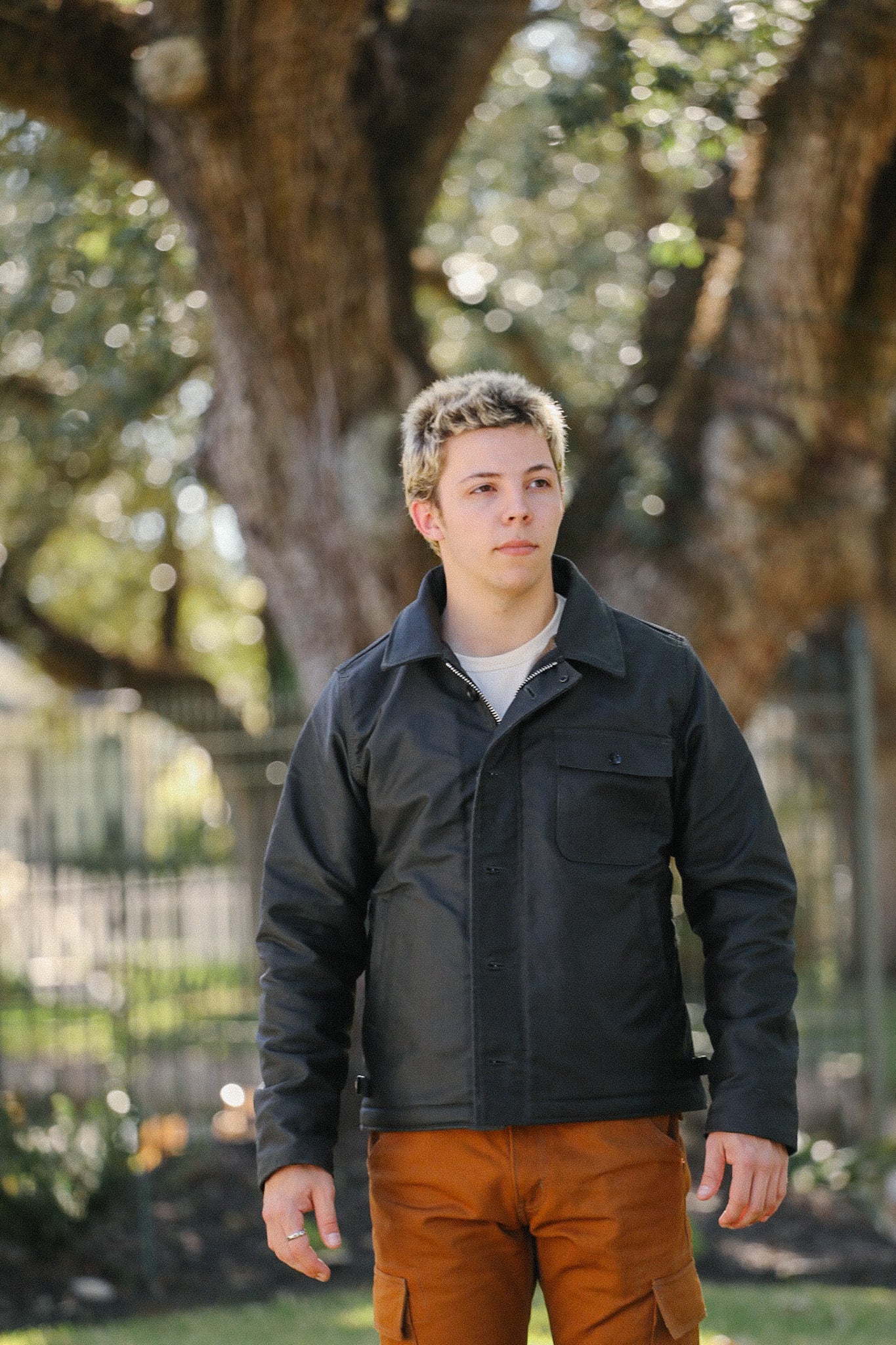 Oiled Whipcord A2 Deck Jacket - Black IHM-45-BLK – Iron Shop