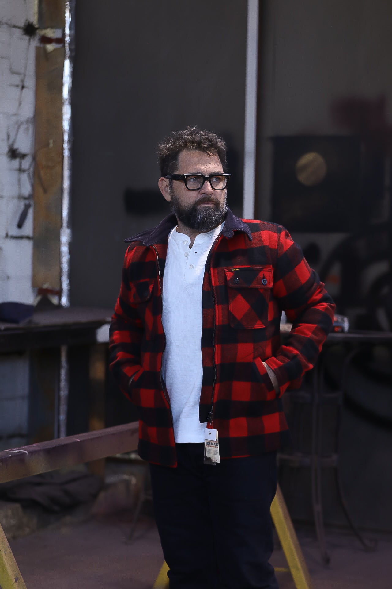 Wool Buffalo Check Bush Jacket - Red IHW-20-RED – Iron Shop Provisions