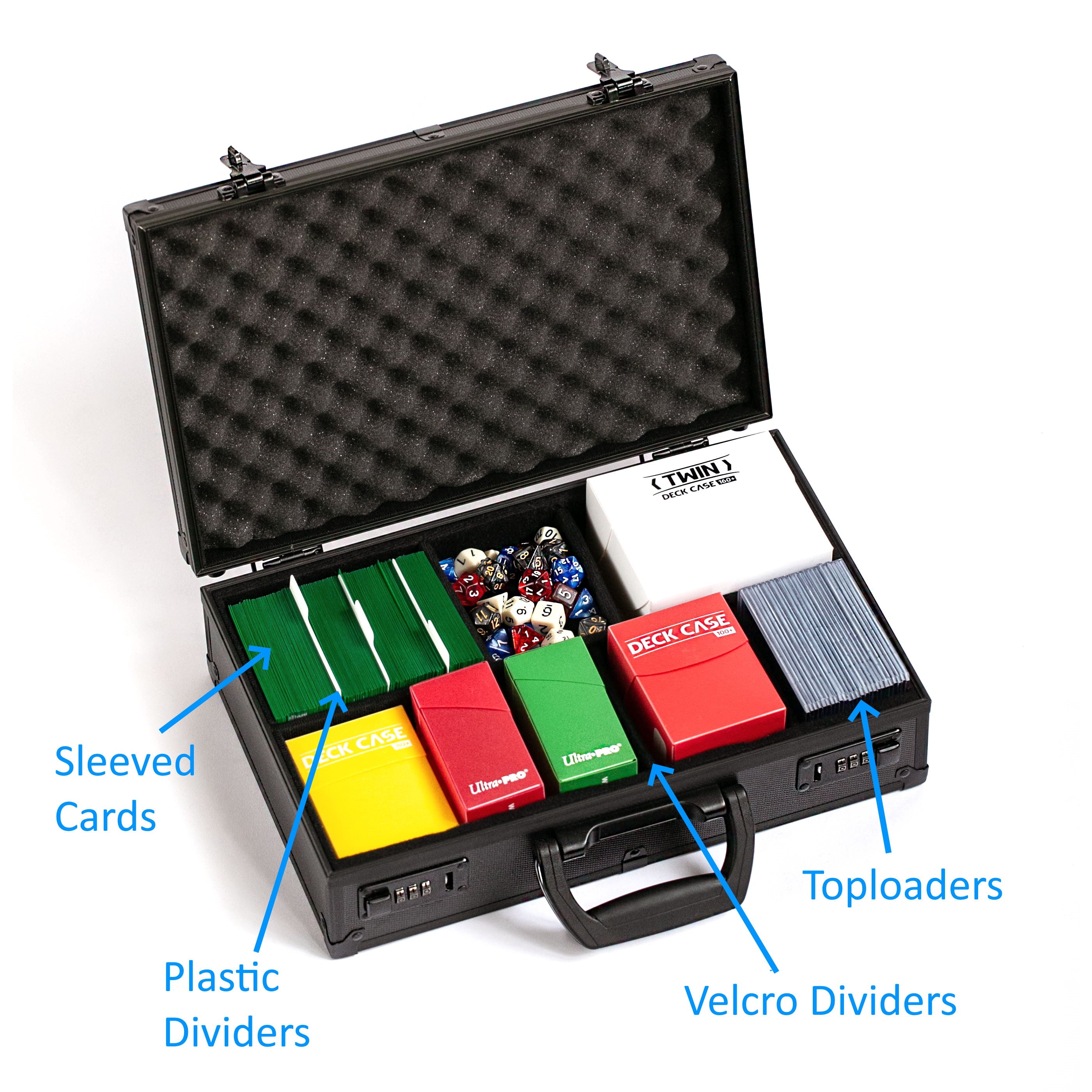 Gaming Briefcase A6 with Velcro walls - Black – KakapopoTCG