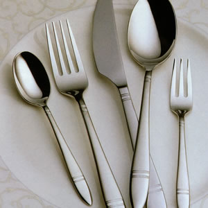 ラッキーウッド No4100ソルテア18－8ディナーセット25pc