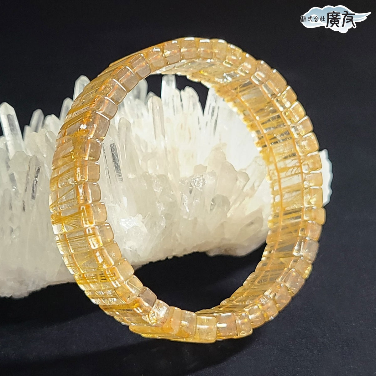 AAA級 ゴールドルチルクォーツバングル ブレスレット 現物販売【高級