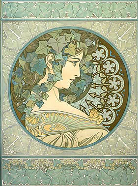 ミュシャを楽しむために：つた月桂樹