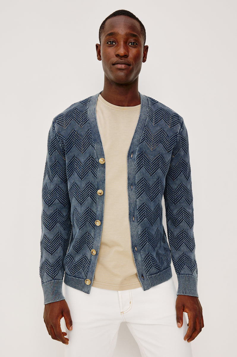 ASHE CARDIGAN - SUNFADED NAVY – Rails
