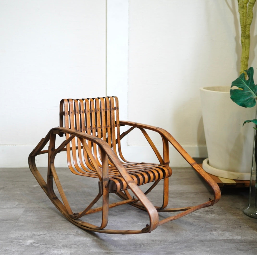 シバヤマ産業 バンブー キッズ ロッキングチェア ヴィンテージ 中古 竹
