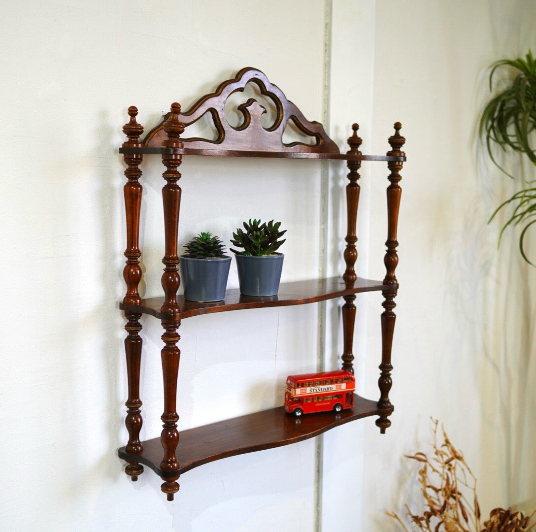 アンティーク フレンチ シェルフ 飾り棚 ナポレオンシェルフ 中古