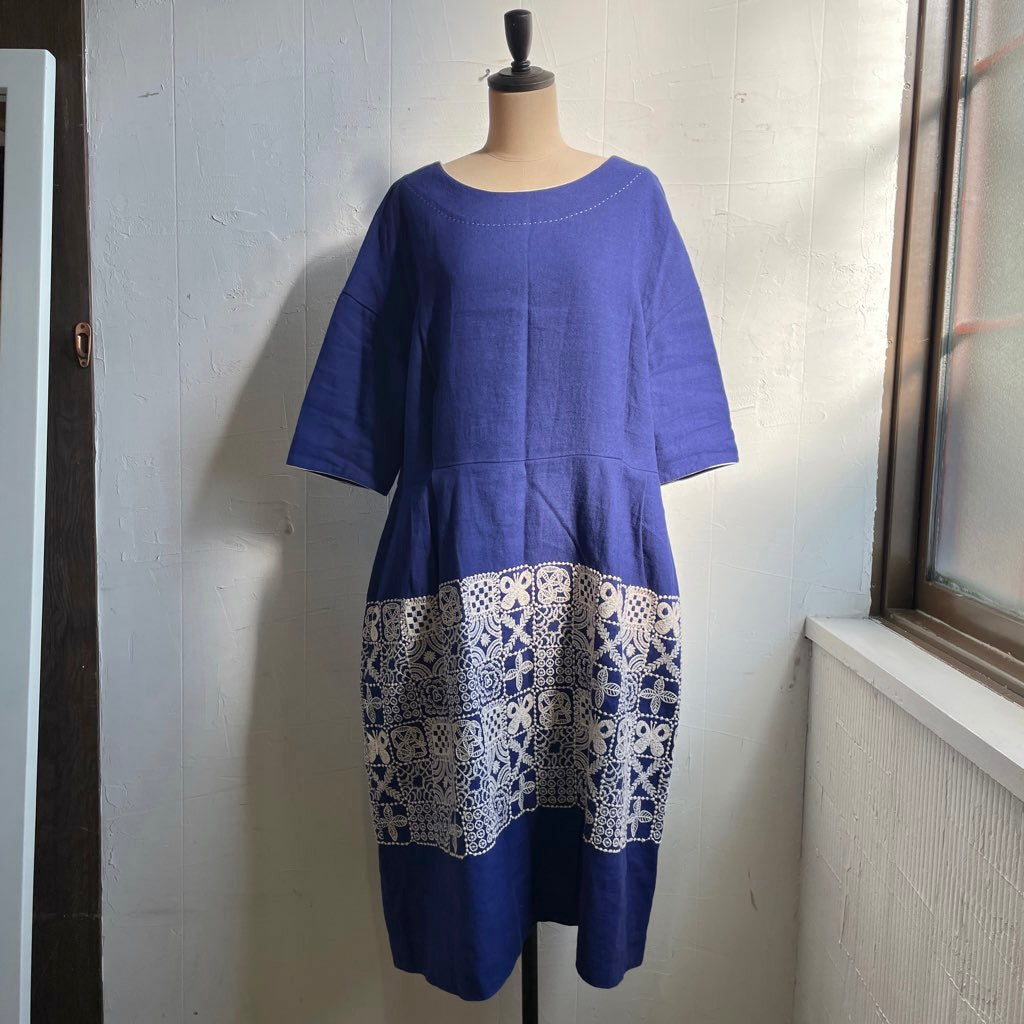 古着】ミナペルホネン / mina perhonen フォレストタイル forest tile