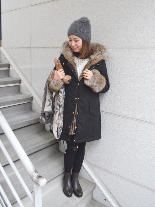 セール】 ラビットファー モッズコート 2014◇☆ （ミリタリー