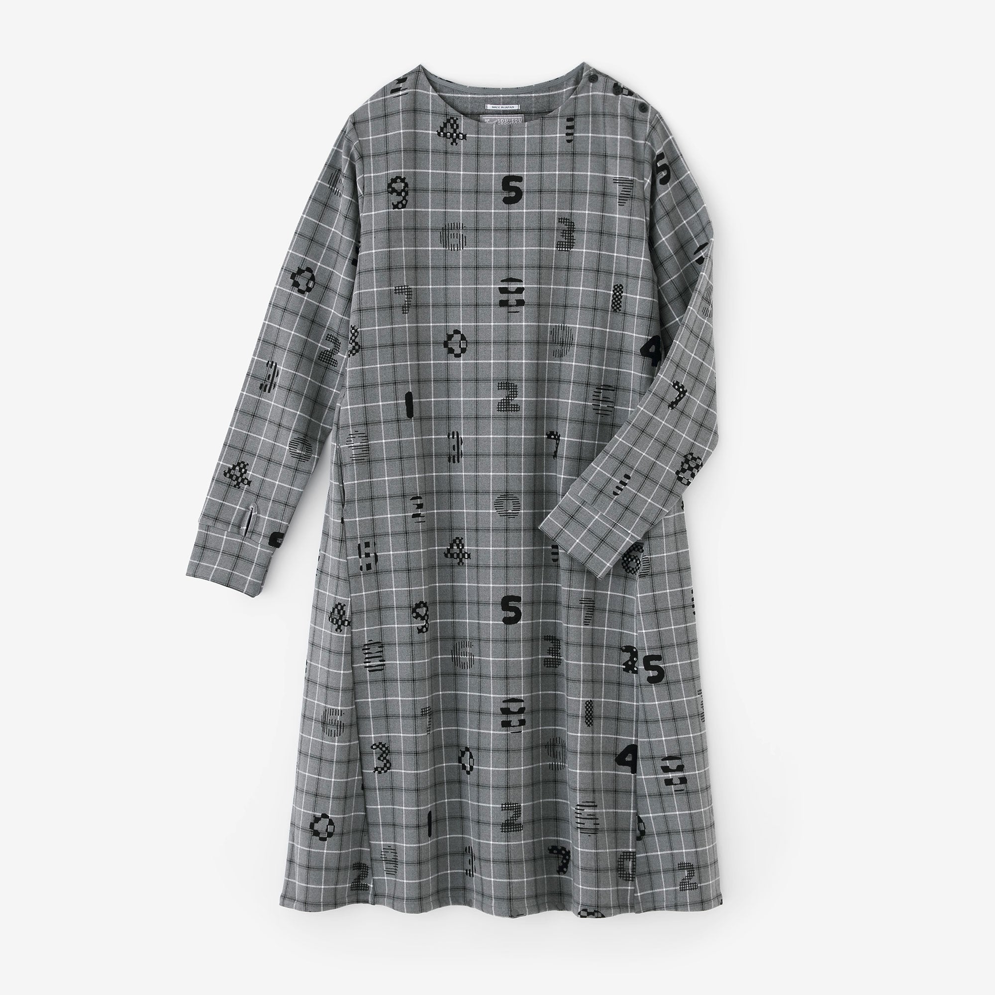 ソフトサーモ(R) 裏起毛チェック BIKEワンピース／SOU・SOU 京都