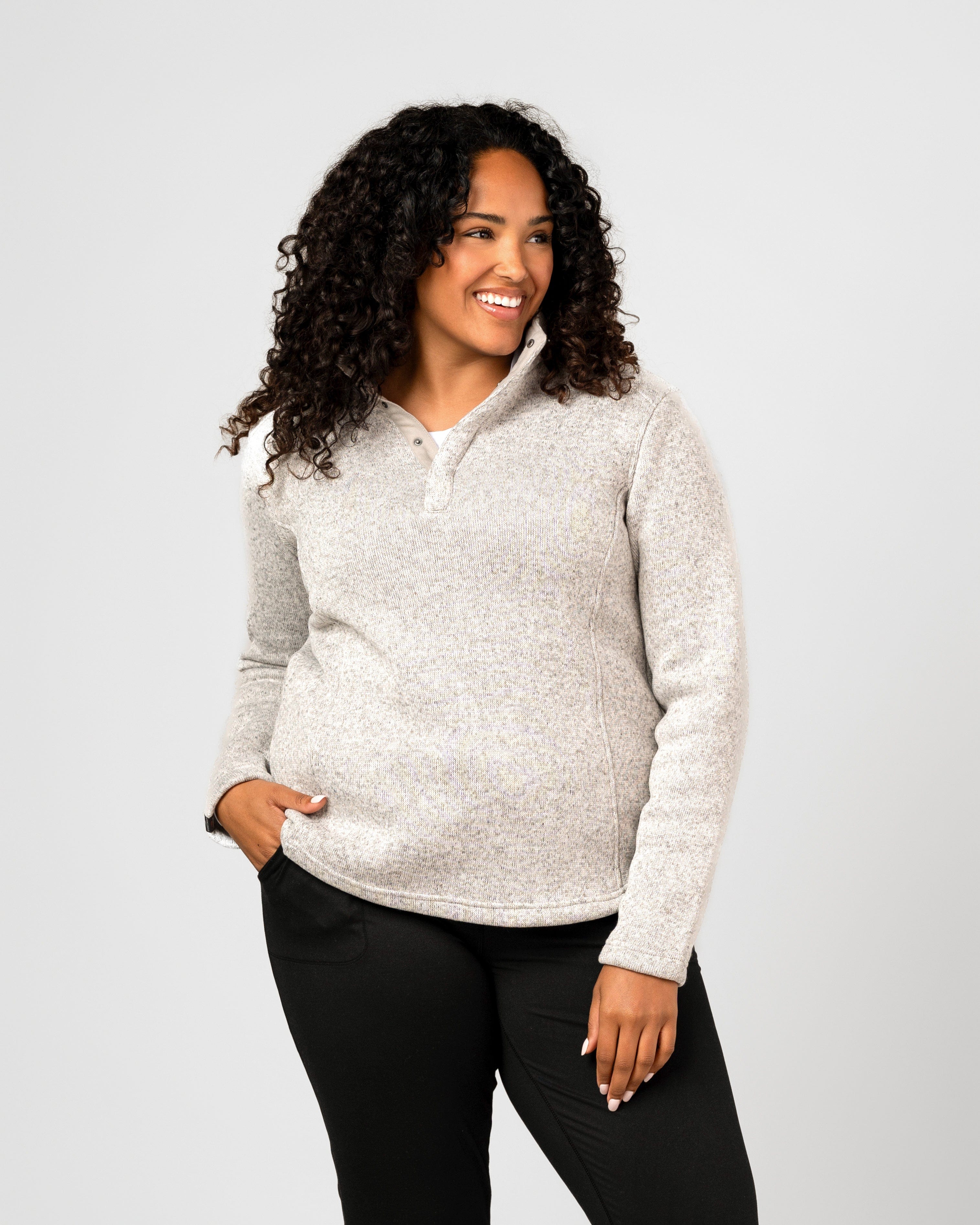Women's Overachiever Sweater Fleece Quarter Zip Pullover – Storm Creek