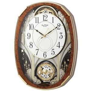 RHYTHM リズム SmallWorld 電波からくり掛け時計 スモールワールド