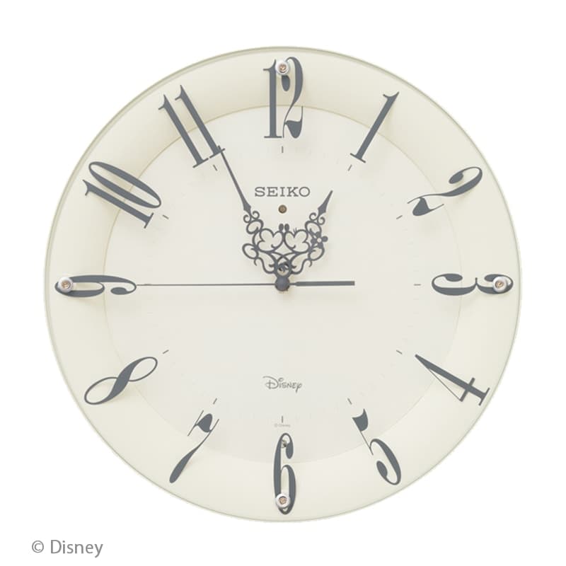 SEIKO セイコー 大人ディズニー 電波掛け時計 kiss ＆ heart FS506C 白